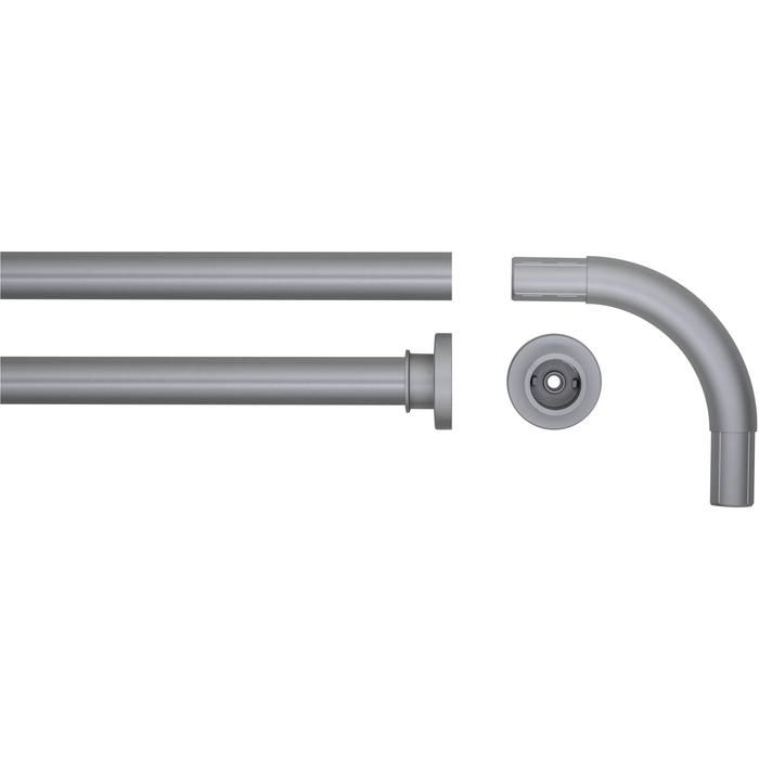 Seallux Douchegordijnstangset Mat aluminium