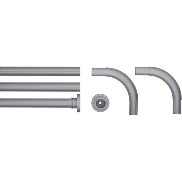 Seallux Douchegordijnstangset Mat aluminium