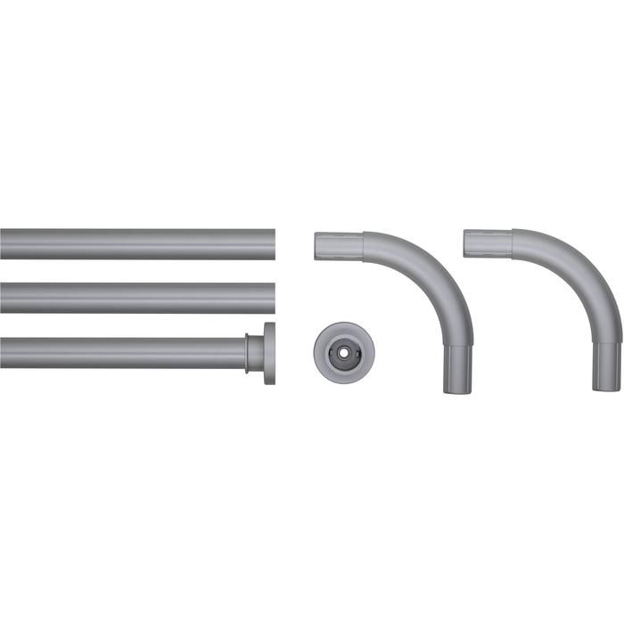 Seallux Douchegordijnstangset Mat aluminium