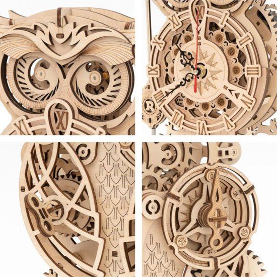 Robotime Owl Clock nieuw