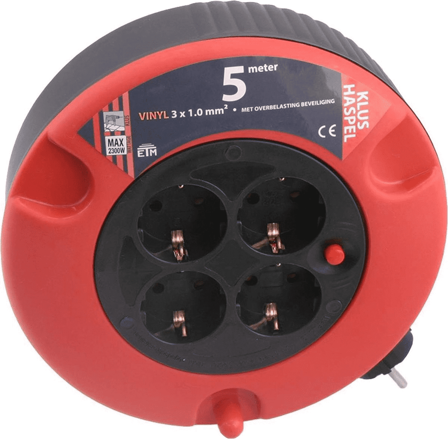 Etm kabelbox h05vvf 3x1.0 zwart/rood  5m
