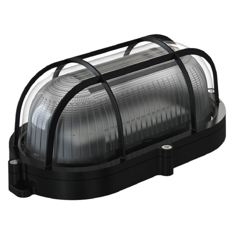 Ql bullie ovaal led 7w ip65 zwart