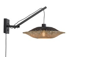 Wandlamp Kalimantan zw/horiz. 44cm, S