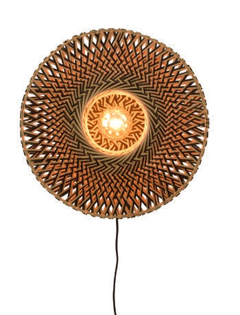 Wandlamp Bali 44cm zw./nat., S