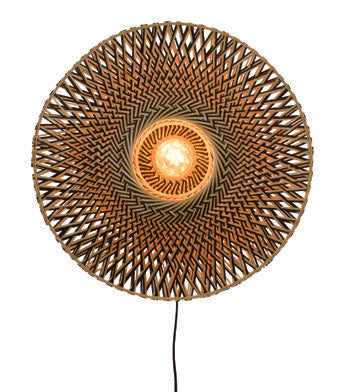 Wandlamp Bali 60cm zw./nat., M