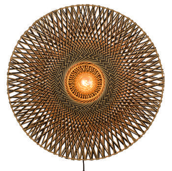 Wandlamp Bali 87cm zw./nat., L
