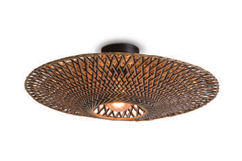 Plafonniere Bali 60cm zw/nat., M