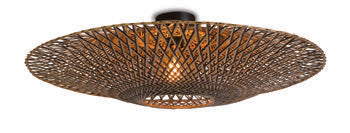 Plafonniere Bali 87cm zw/nat., L