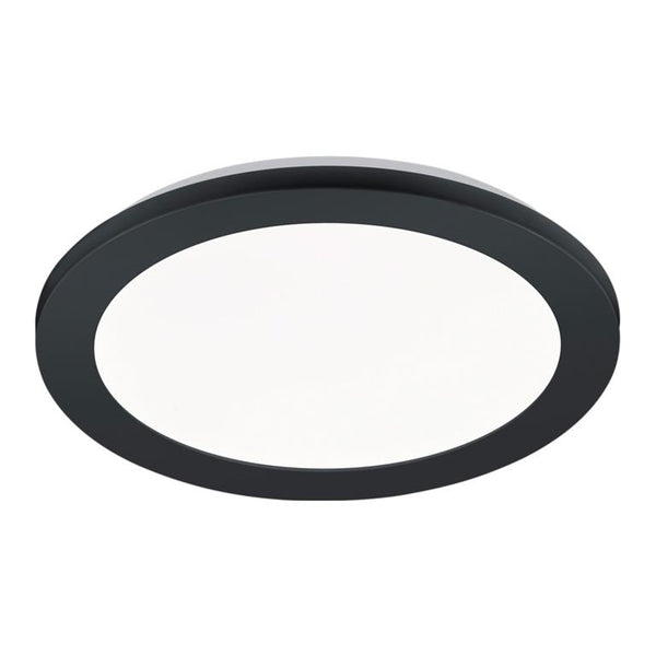 Plafonniere, Camillusincl. 1 x LED,SMD,13,0 Watt,3000K,1500 Lm.Acryl, Wit, Armatuur Kunststof, mat zwart? 26,0cm, H 3,0cmDimbaar via schakelaar,IP44