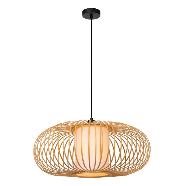 Lucide THULINE hanglamp Ø 60 cm, E27, lichte houtlook