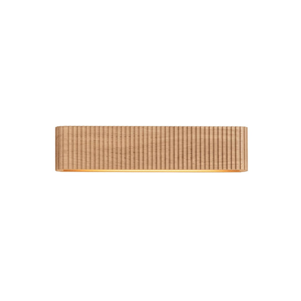 Lucide BANNISTER dimbare LED-wandlamp 2 × 7 W, 2200–3000 K, lichte houtlook