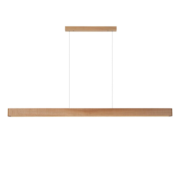 Lucide BANNISTER dimbare LED-hanglamp 30 W, 2200–3000 K, lichte houtlook