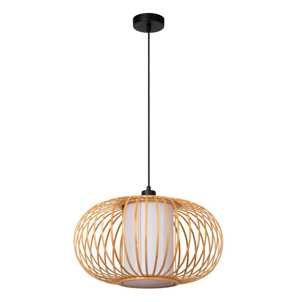 Lucide THULINE hanglamp Ø 45 cm, E27, lichte houtlook