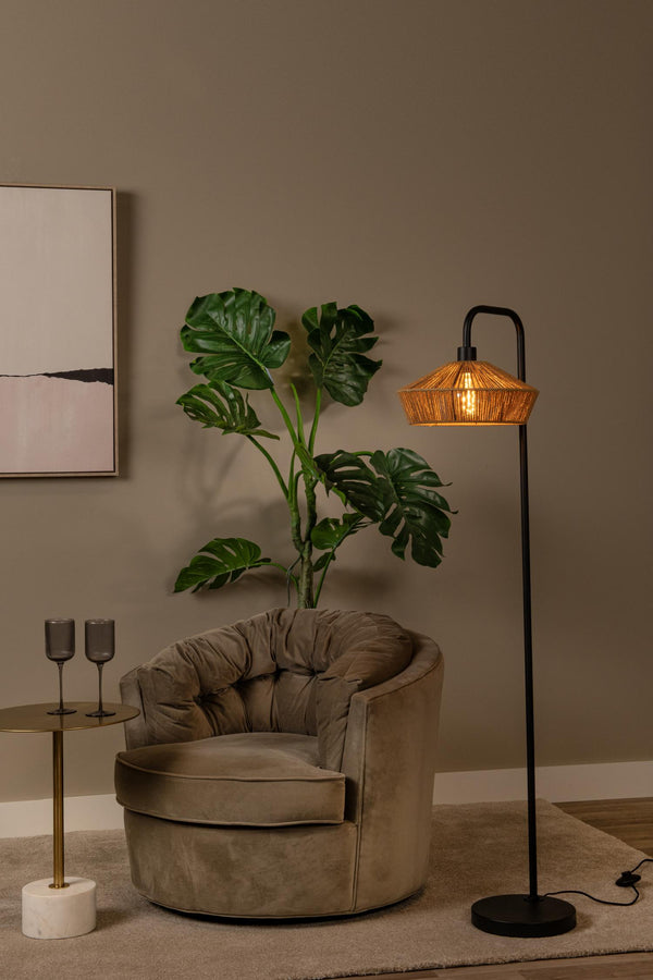 Lucide YUNKAI vloerlamp Ø 40 cm, E27, naturel