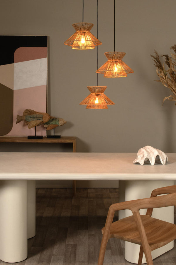 Lucide TASMAN hanglamp 3 × E27, naturel