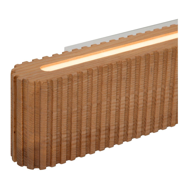 Lucide BANNISTER dimbare LED-wandlamp 2 × 7 W, 2200–3000 K, lichte houtlook
