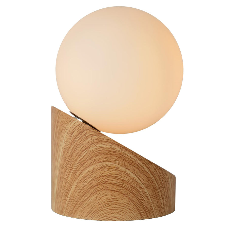 Lucide LEN tafellamp Ø 10 cm, G9, lichte houtlook
