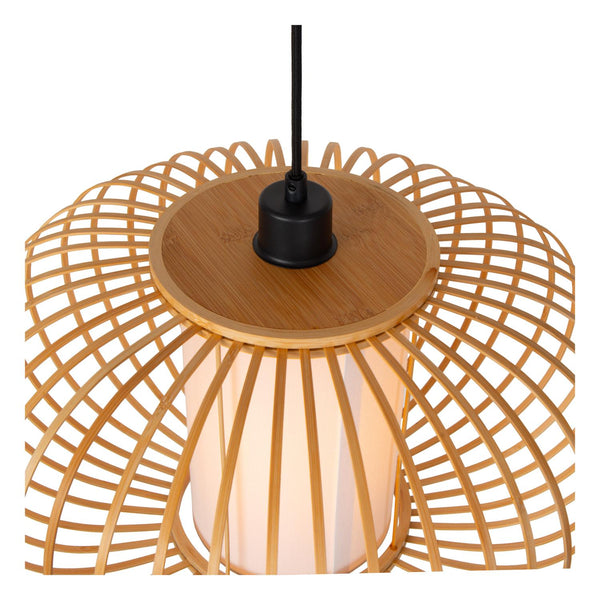 Lucide THULINE hanglamp Ø 60 cm, E27, lichte houtlook