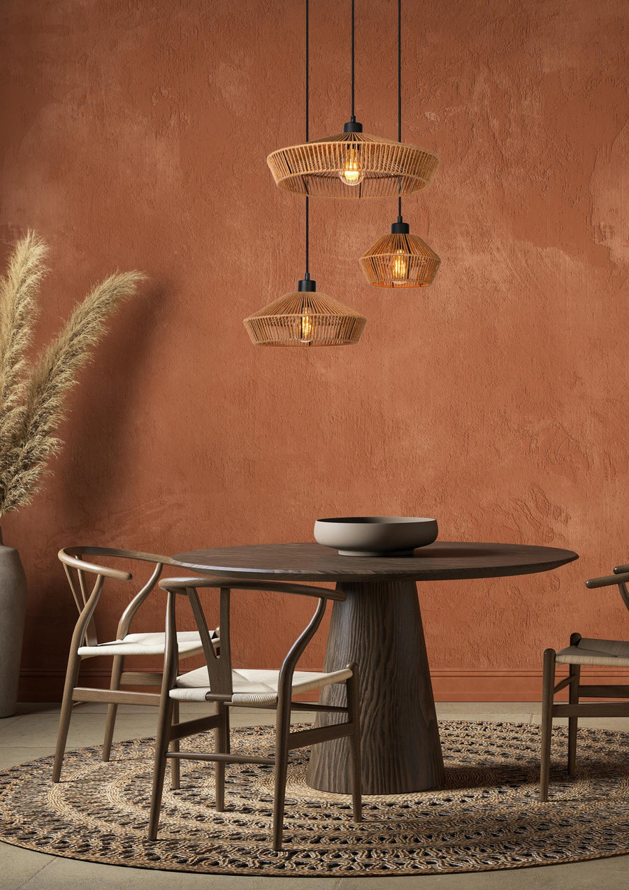 Lucide YUNKAI hanglamp Ø 60 cm, 3 × E27, naturel
