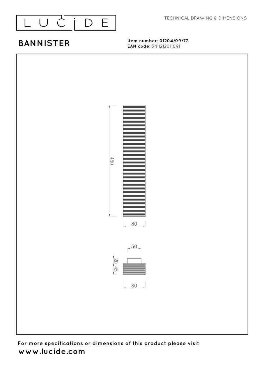 Lucide BANNISTER dimbare LED-wandlamp 2 × 7 W, 2200–3000 K, lichte houtlook