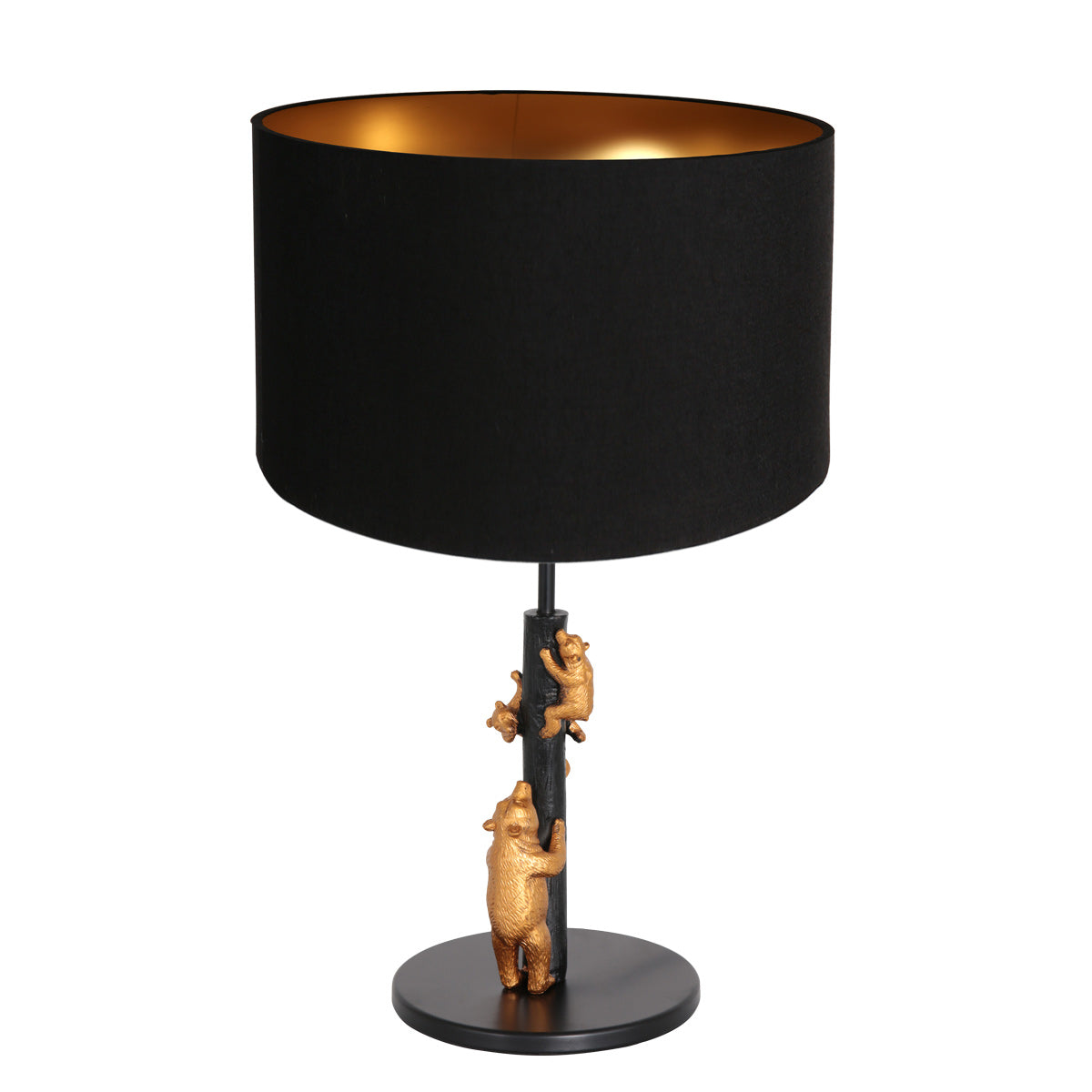 Tafellamp animaux 7203zw - elegant accent met zwart en goud