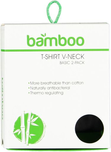 Apollo men bamboo basic v-neck t-shirts 2-pack