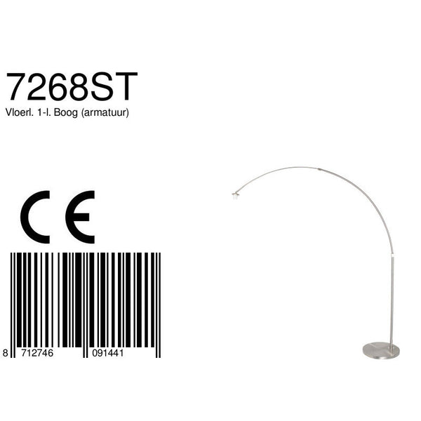 Vloerlamp Sparkled Light 7268ST Staal