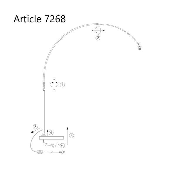 Vloerlamp Sparkled Light 7268ST Staal