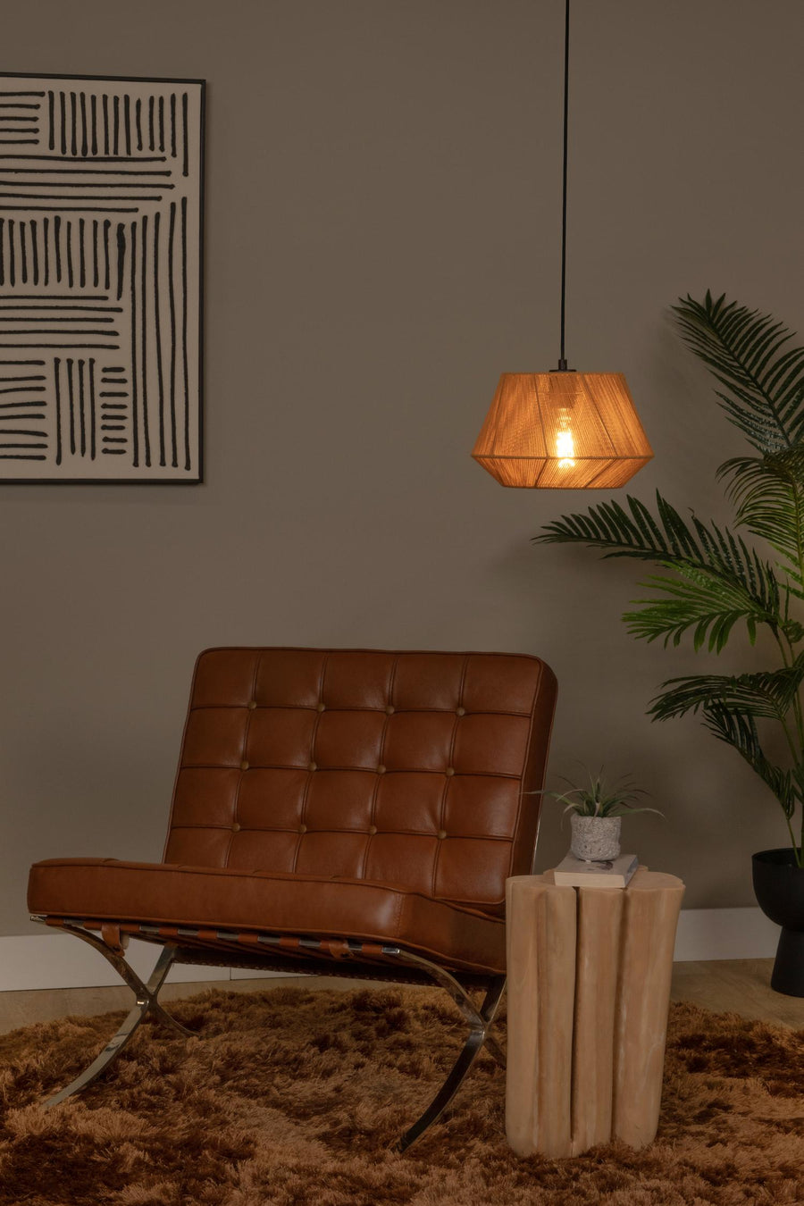 Lucide JESSICA hanglamp Ø 30 cm, E27, terracotta