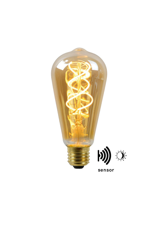 Filament lamp Buiten Ø 6,4 cm LED E27 1x4W 2200K Amber