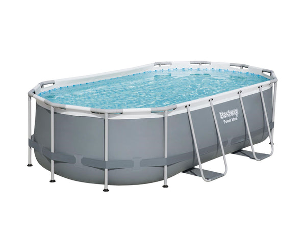 Bestway zwembad power steel set ovaal grijs 427