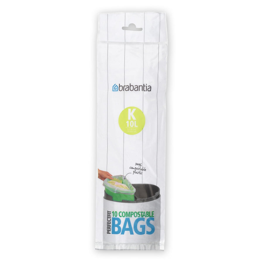 Afvalzak composteerbaar PerfectFit K, voor bio-bak van Touch Bin Recycle 10 stuks
