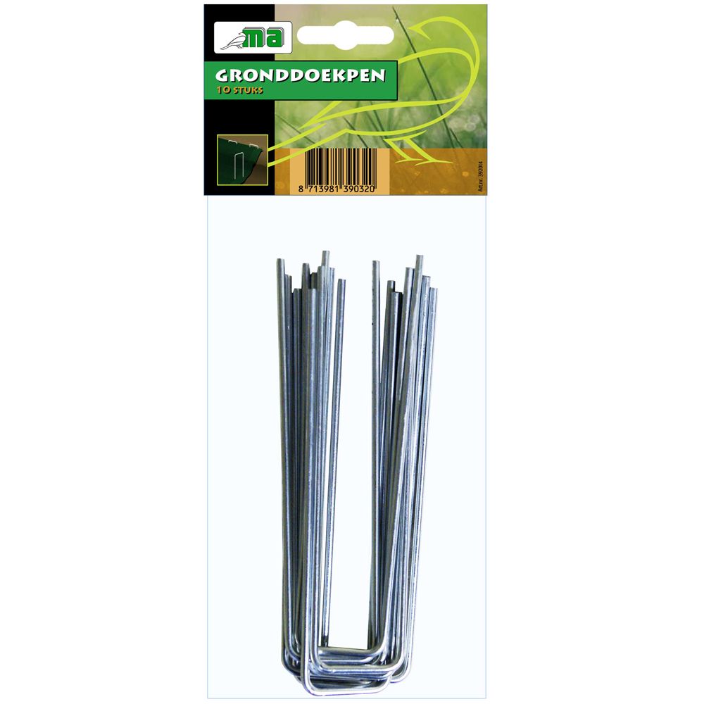 Gronddoekpen 10 stuks 14 x 3 cm