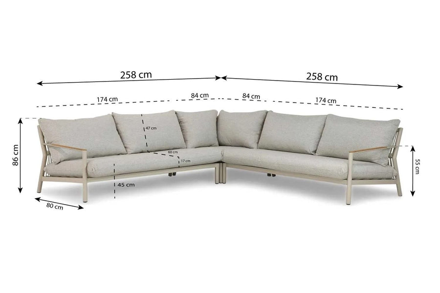 Sevilla hoek loungeset 5-delig