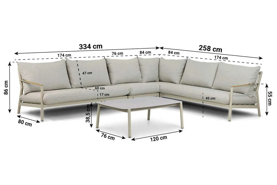 Sevilla hoek loungeset 5-delig