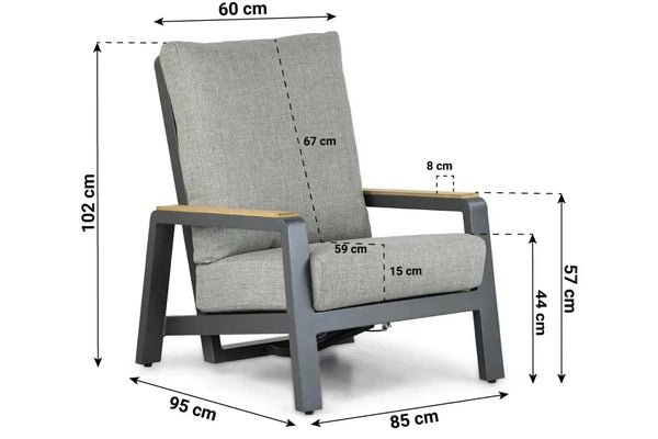 Osmen Manly lounge tuinstoel
