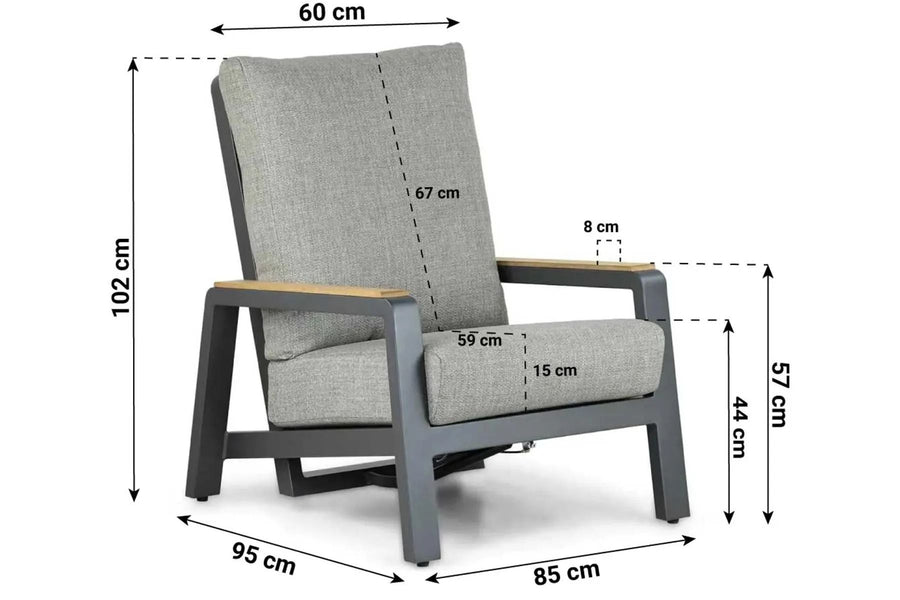 Osmen Manly lounge tuinstoel