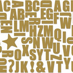 Magneetset ABC goud
