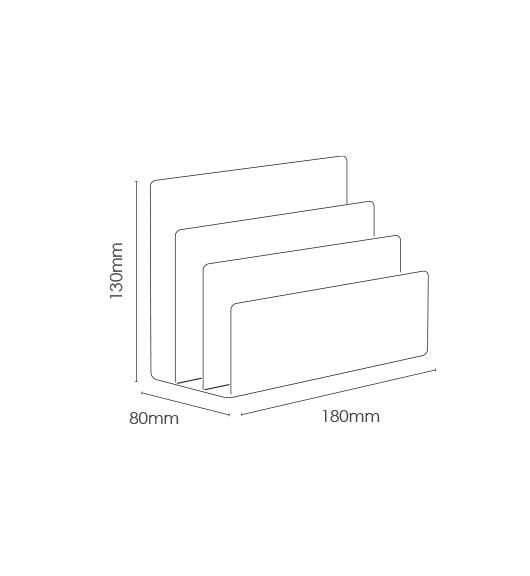 Magnetic magazine holder - white