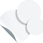 Magneetsticker rond wit (set van 3)