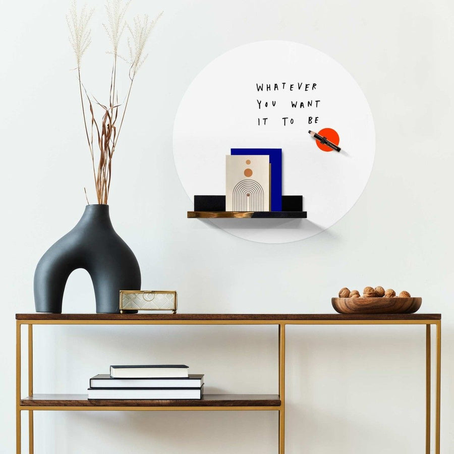 Metal magnetic photo ledge - black