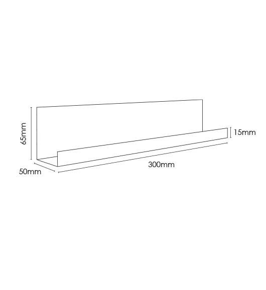 Metal magnetic photo ledge - black