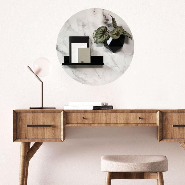 Metal magnetic photo ledge - black