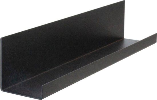 Metal magnetic photo ledge - black
