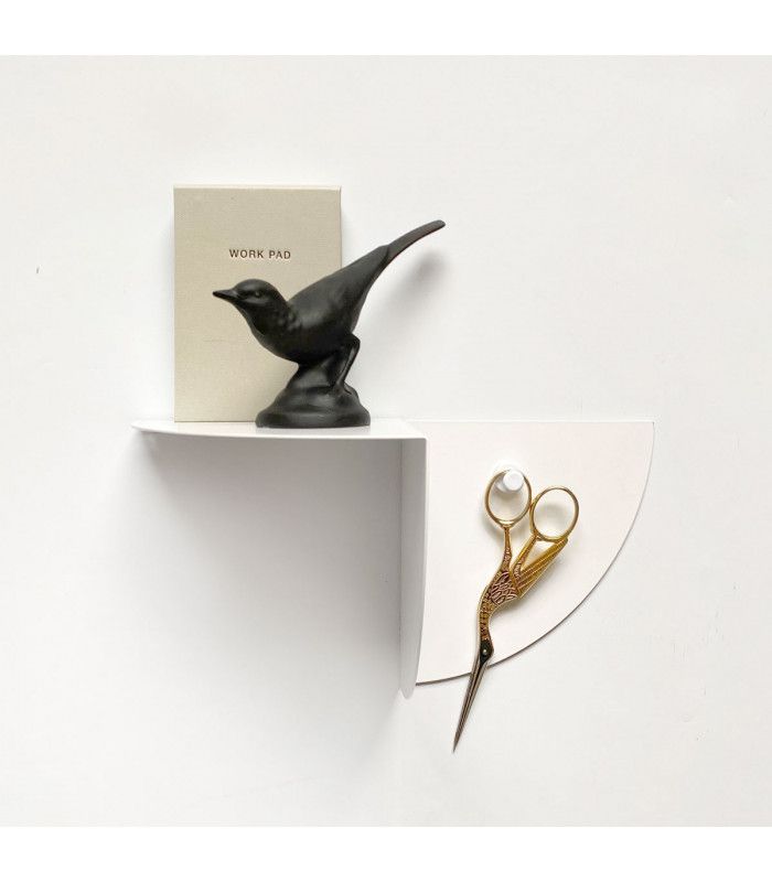 Metal magnetic 360° shelf - white
