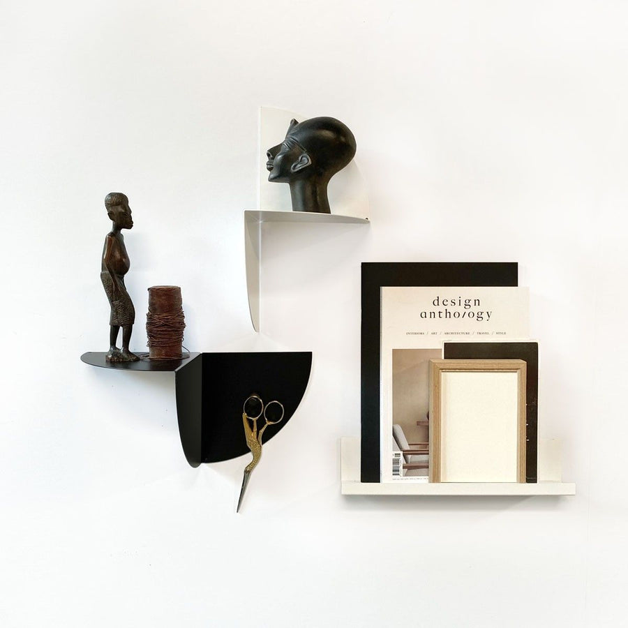 Metal magnetic 360° shelf - white