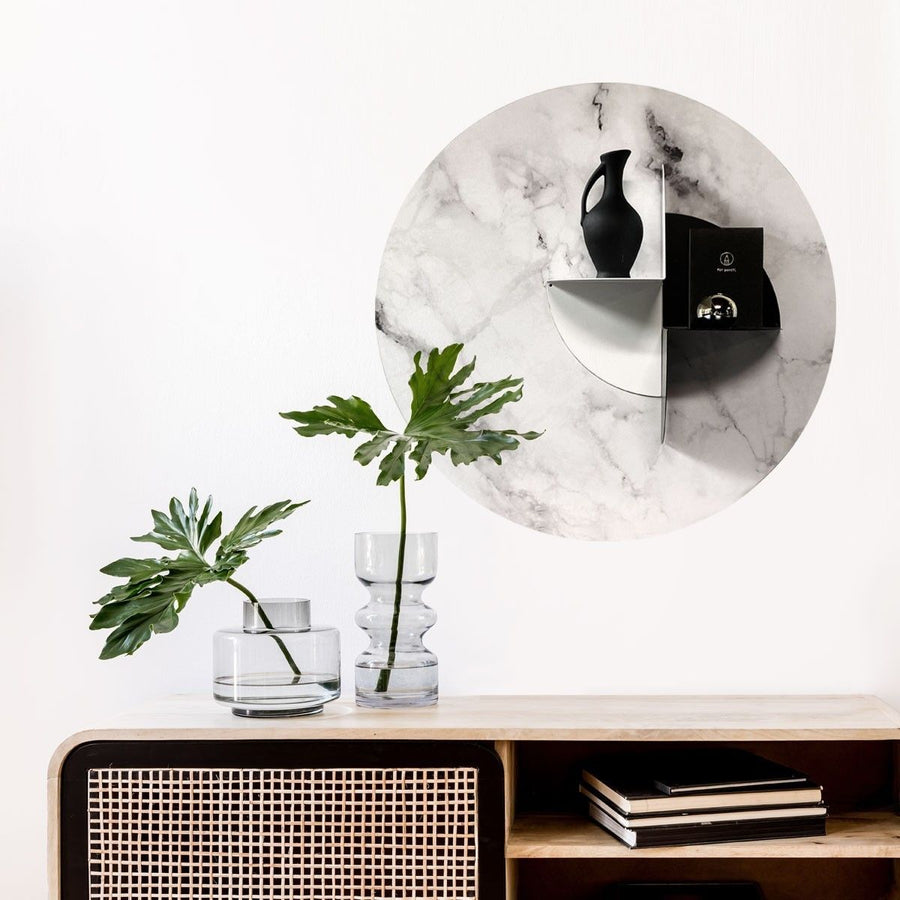 Metal magnetic 360° shelf - white