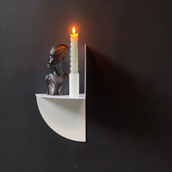 Metal magnetic 360° shelf - white