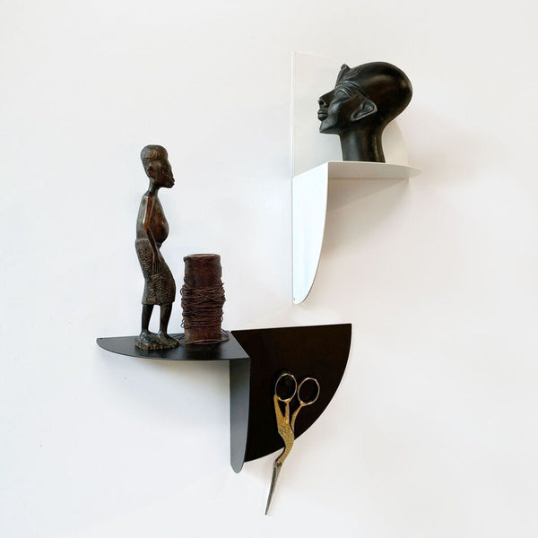 Metal magnetic 360° shelf - black