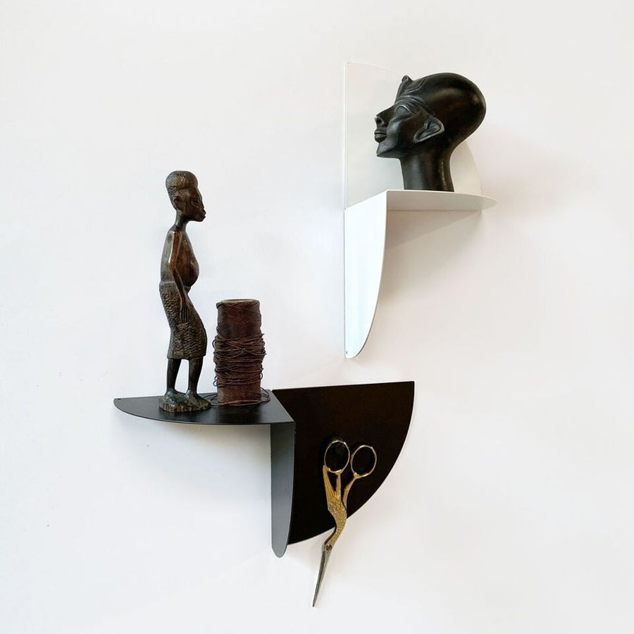 Metal magnetic 360° shelf - black